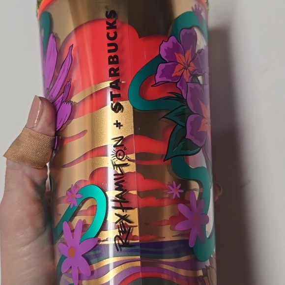 {Starbucks} NWT Rex Hamilton Limited Edition 2024 Texas Wildflowers Venti 24 oz - Picture 6 of 8